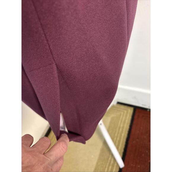 NWT White House Black Market Coat Womens Small Purple Removable Faux Fur Collar - Picture 10 of 16